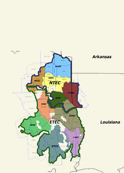 map of ETEC members